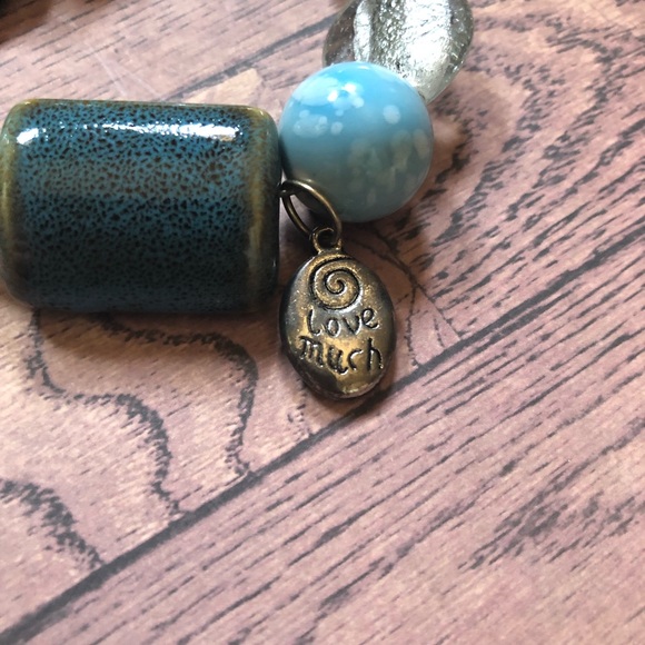 Laugh Often - Love Much Blue Stretchy Bracelet - Picture 2 of 10